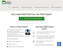 Tablet Screenshot of fssaiexpert.com